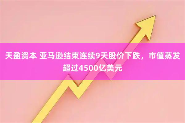 天盈资本 亚马逊结束连续9天股价下跌，市值蒸发超过4500亿美元